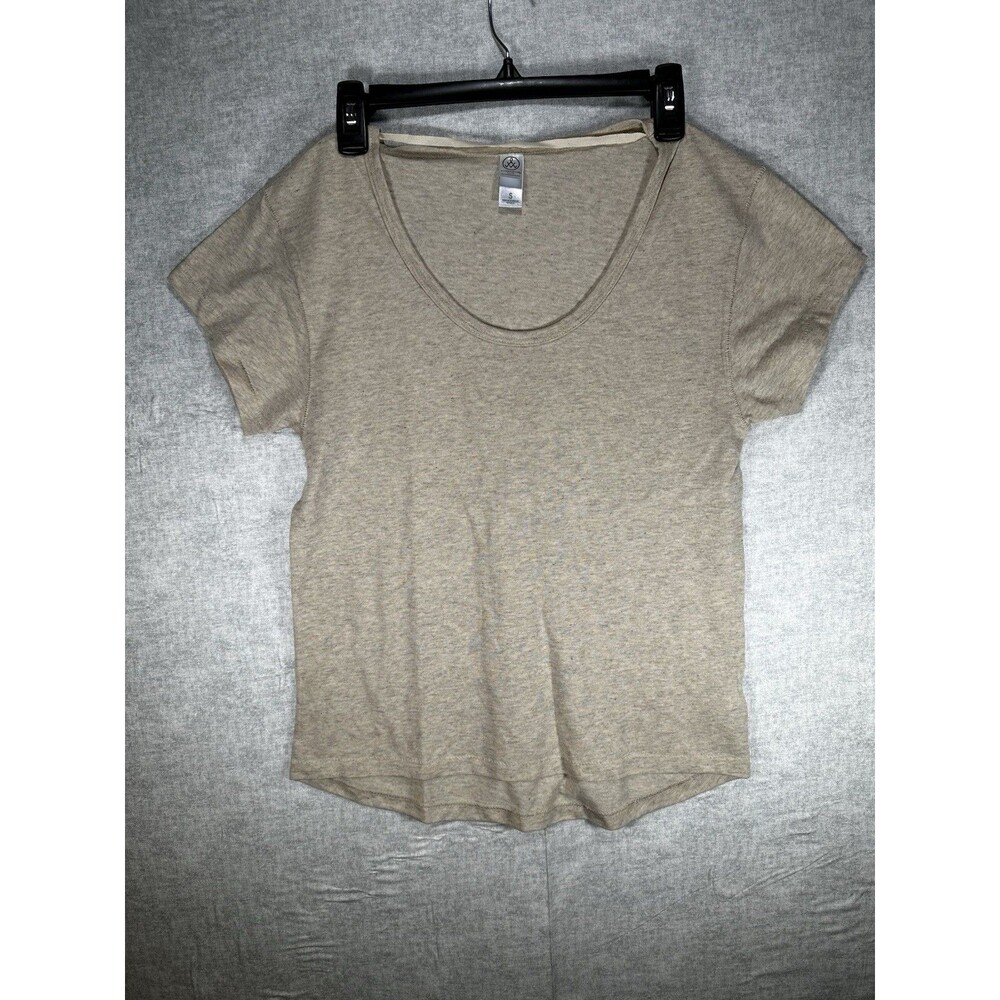 Alternative Earth T Shirt Size Small Oatmeal Beige Hi Lo Hem